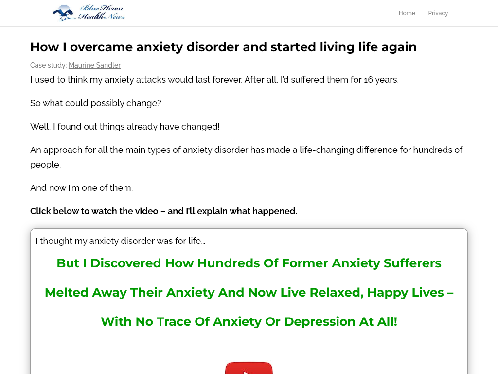 Anxiety Disorder Review