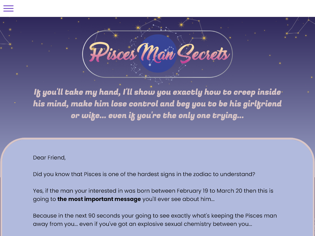 Pisces Man Secrets Review