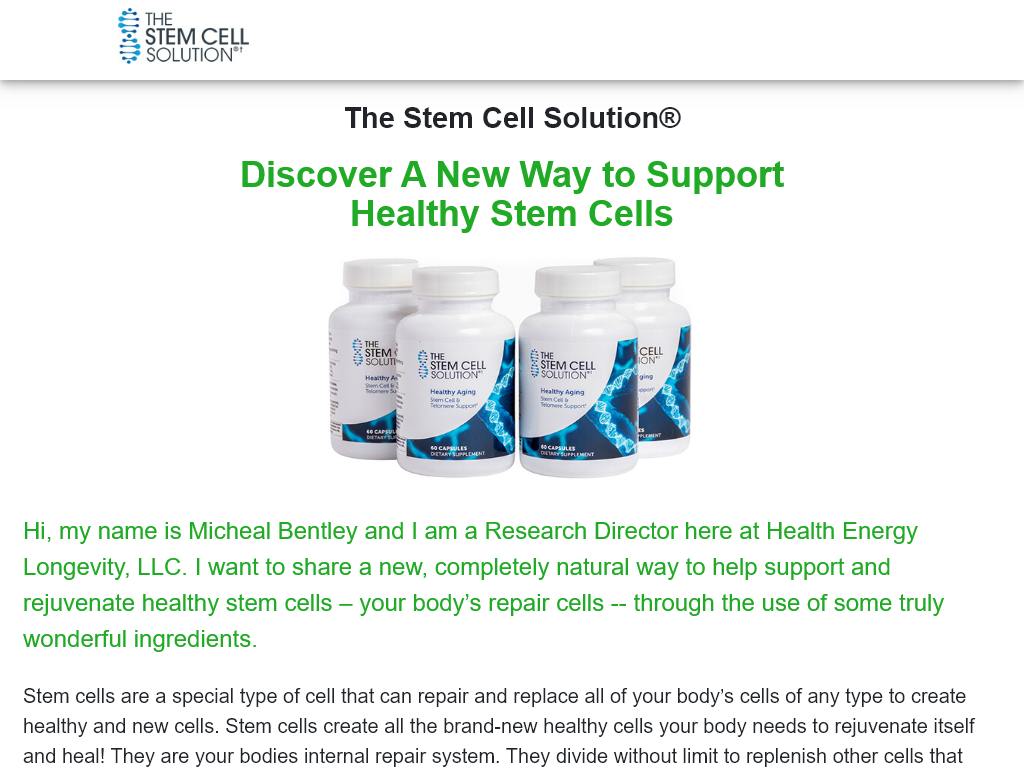 The Stem Cell Solution Review